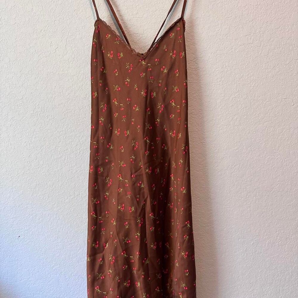 Wild-fable Women's Brown and Orange Dress